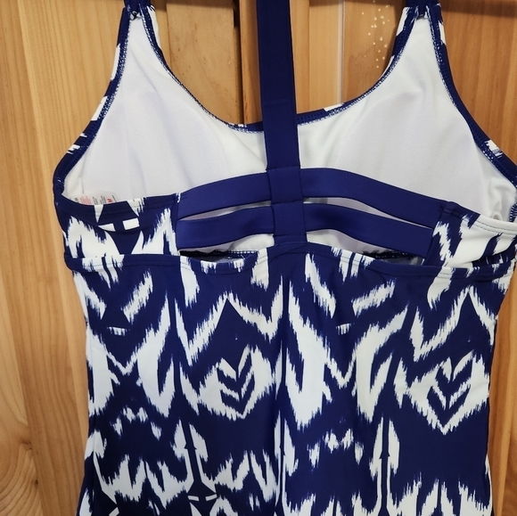 Blue and white Swimsuit top - Picture 3 of 6